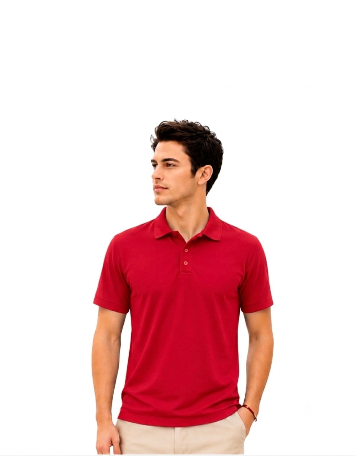 Polo dryfit manga corta rojo