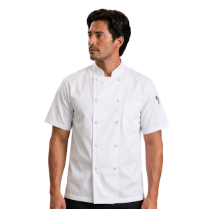 Filipina para chef repelente manga corta blanc0